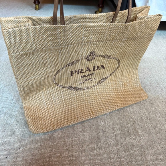 New! Prada Raffia Beach Tote - St. Barths exclusive. Never used! - Picture 5 of 13